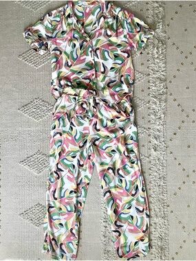 Anthropologie Jane & Delancey 2pc Set Tropical, Resort/Cruise-wear, XS/S